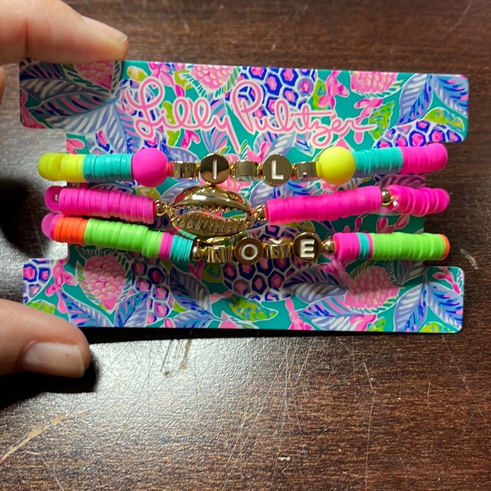 Love Shell Bracelets (set of 3) brand new, never worn